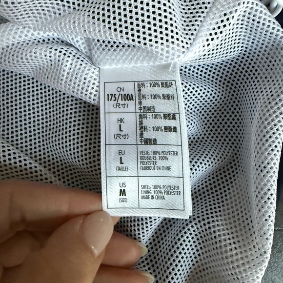 NWOT Walt Disney Windbreaker Men’s Medium Blue White Mesh Lined Zip Jacket - Picture 10 of 10